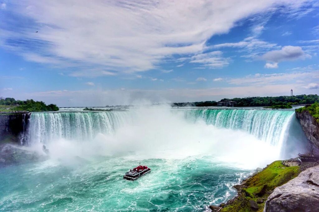 Ниагарский водопад Канада. Ниагарский водопад (Ниагара-Фолс, провинция Онтарио). Niagara Falls водопад. Достопримечательности Канады Ниагарский водопад.