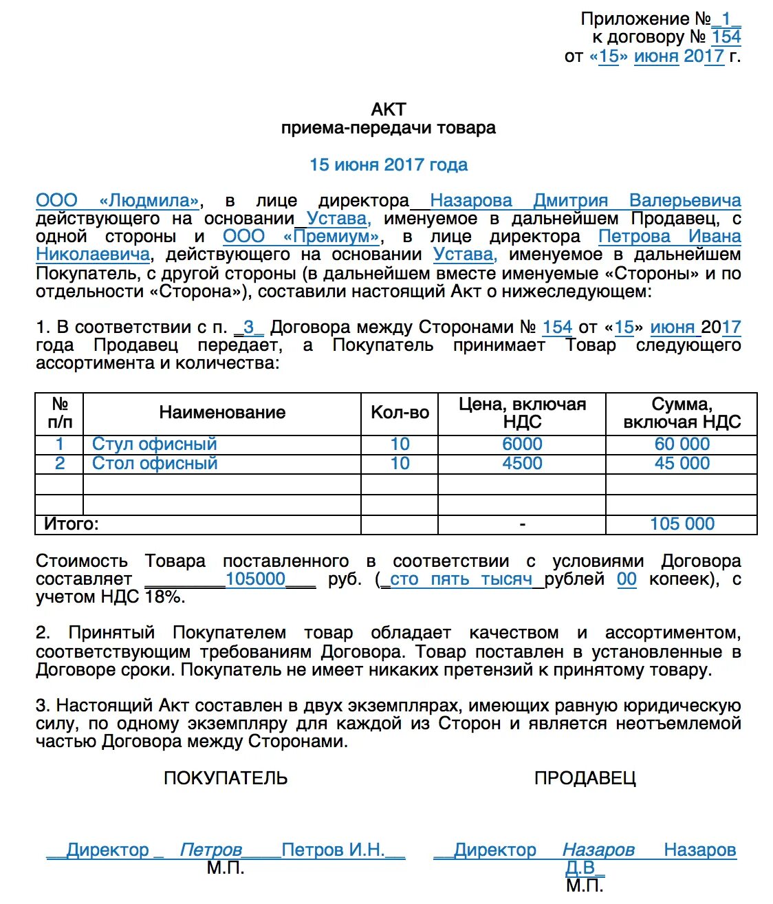 Когда подписывается акт передачи. Акт приемо-передачи пример. Форма акт приема передачи товара. Акт приёма-передачи образец простой. Акт приема-передачи груза заполненный.