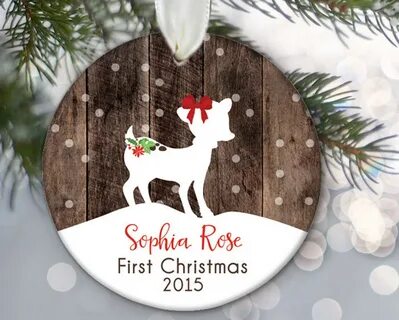 Baby First Christmas Ornament Personalized Ornament Newborn afbeelding 0 