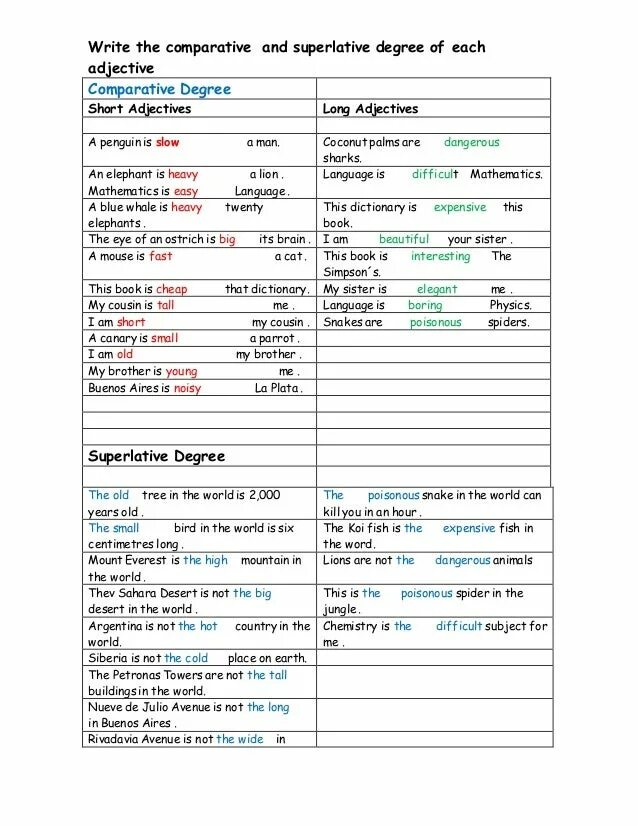 Adjective Comparative Superlative таблица. Comparative and Superlative of adjectives ответы. Adjective Comparative degree Superlative degree. Comparative adjectives ответы