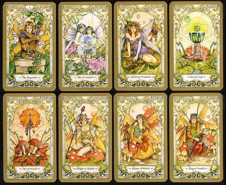 Гадальные карты. Карты таро tarot deck cards. карты таро: &quot;faerie tarot&quot;. карты гадальные таро оракул. колода таро фей.