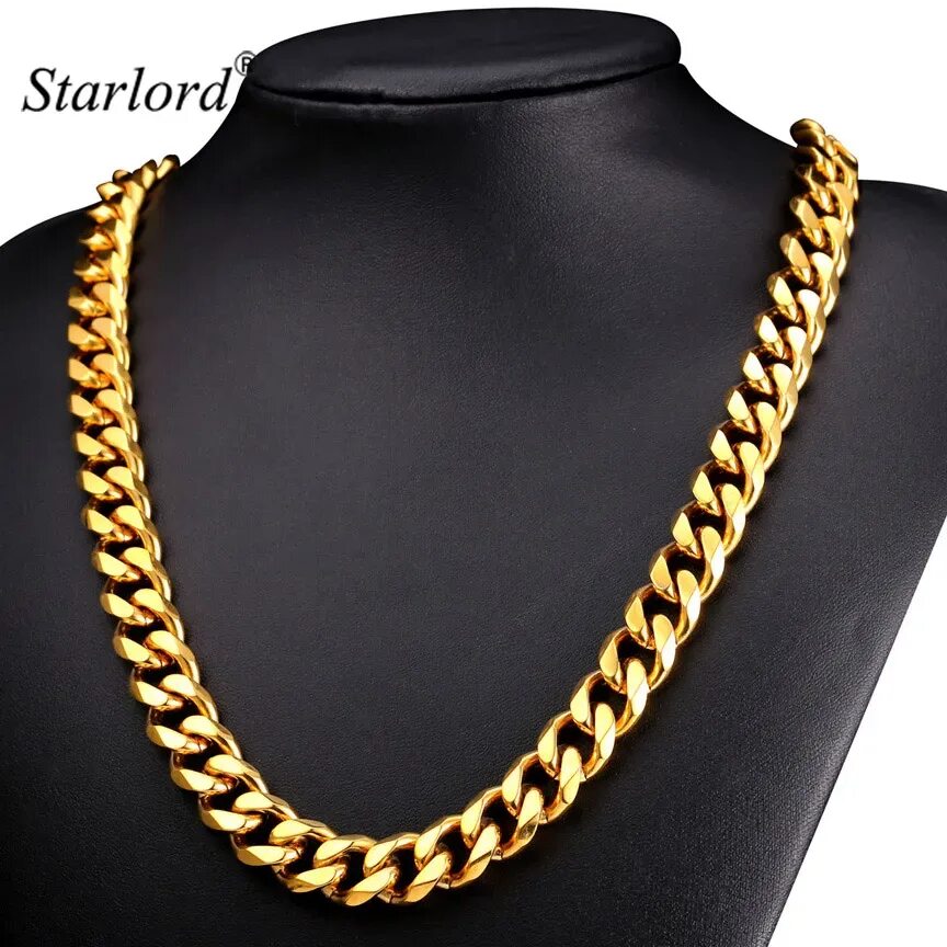 Cuban link цепь. Золотая цепь Cuban link. Колье Cuban link Necklace-Gold. Cuban link Chain 3mm. Массивная мужская цепь