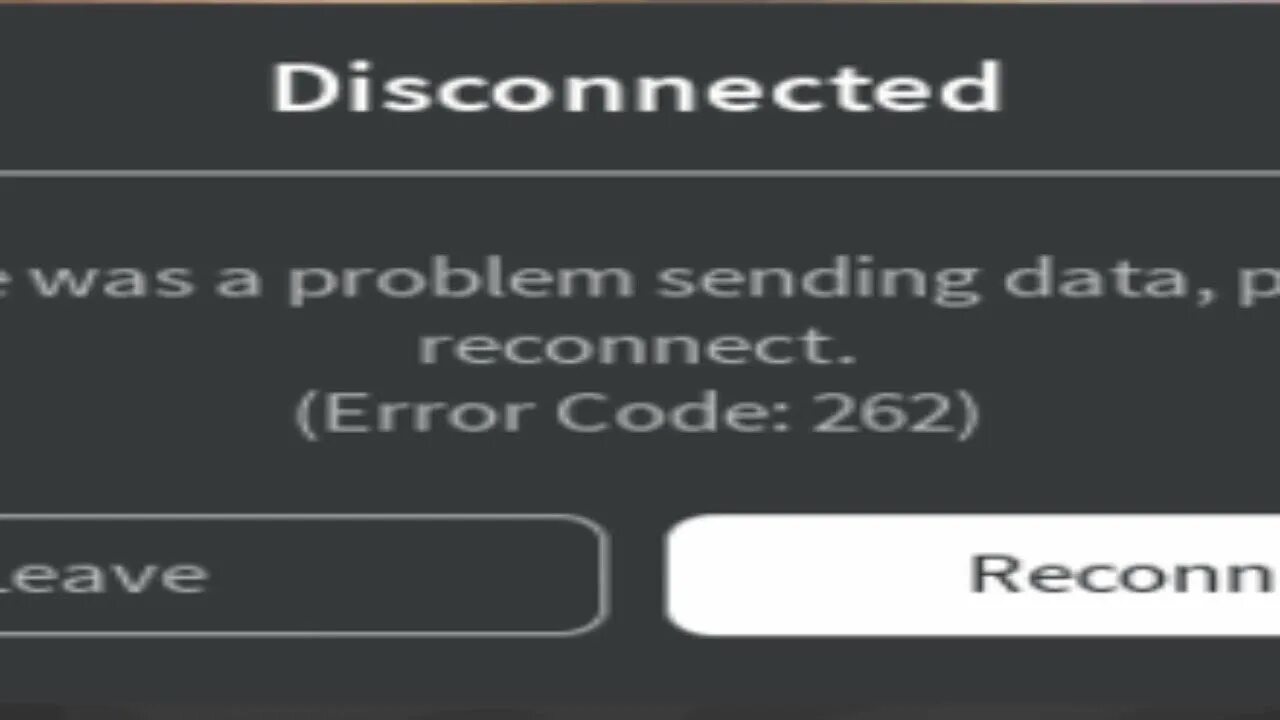 Что значит ошибка 262 в роблокс