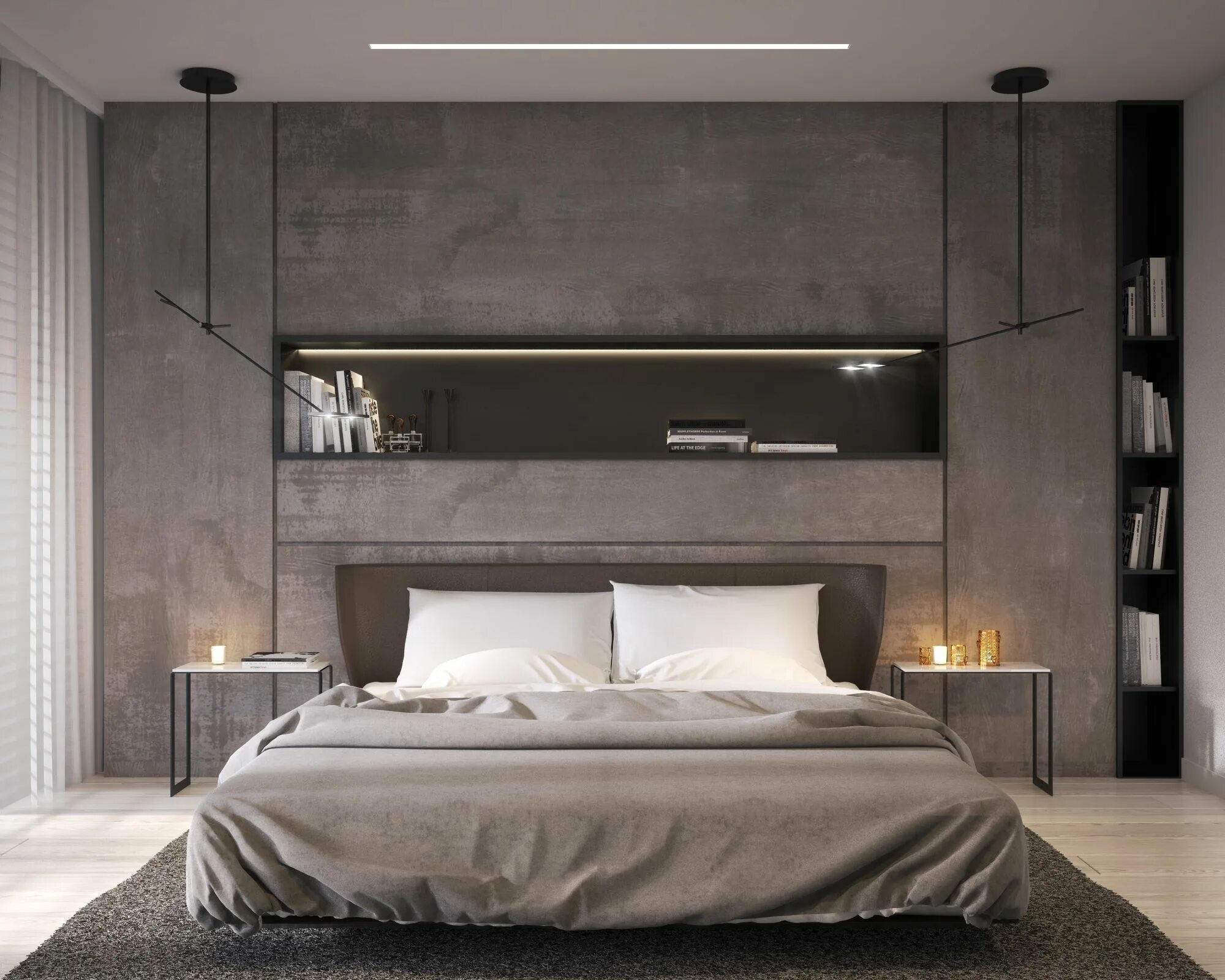 Modern bedroom. Стильная спальня. Современная спальня. Модный интерьер спальни. Стильная современная спальня.