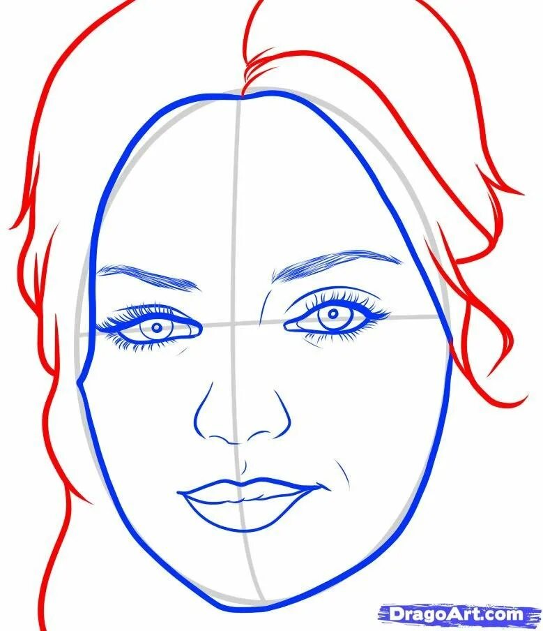 Порьретьмамы карандашом. Лицо девушки рисунок. Поэтапное рисование лица. Лицо рисунок легкий.