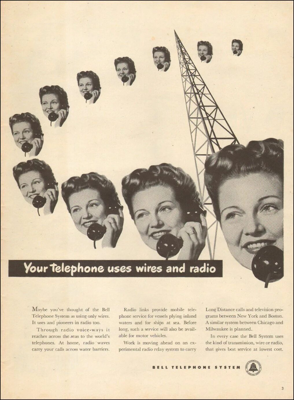 МТС 1 1946 Белл. 0g 1946 Bell System. Retro ads 1946 Willis.