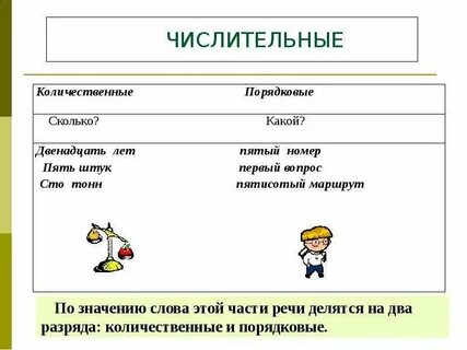 Значение слова числительные