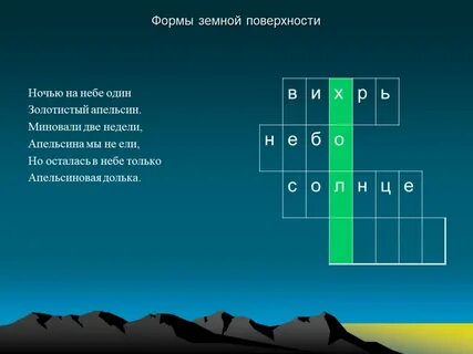 Формы земной поверхности презентация 2 класс тест
