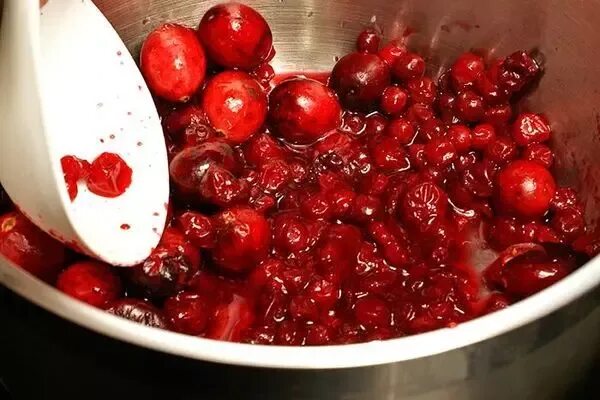 Клюква на зиму блендером. Клюква и брусника. морс «брусника». размятые ягоды.