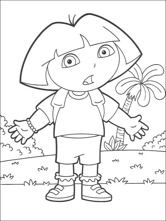 Dora the Explorer Coloring Pages 138 Cartoon coloring pages, Dora coloring, Colo