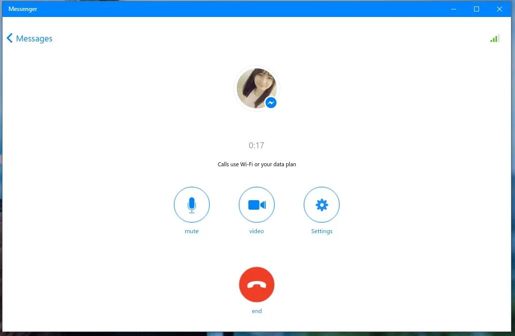 Messenger with Video Calls Promo Page. Messenger video