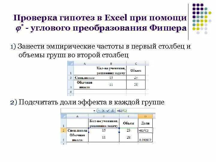 Преобразования выборок