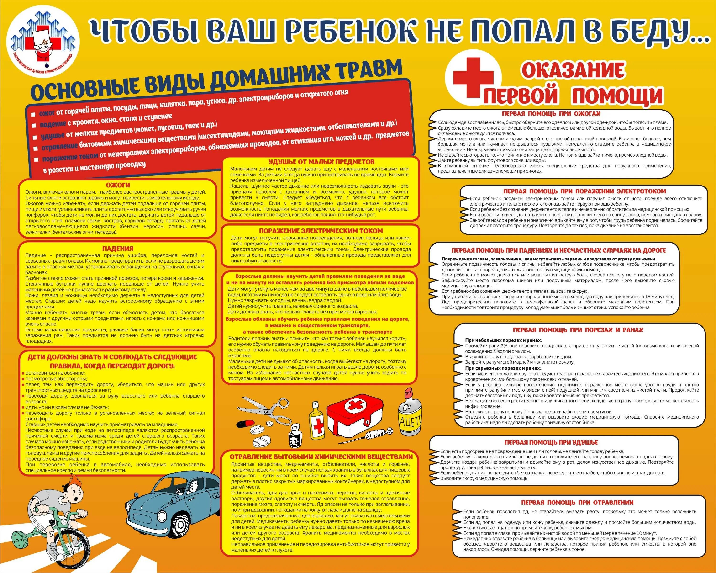Помощь детям при травме