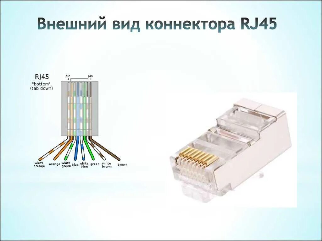 RJ45 8-Pin Connector Pinout Rj45, Connector, Pin