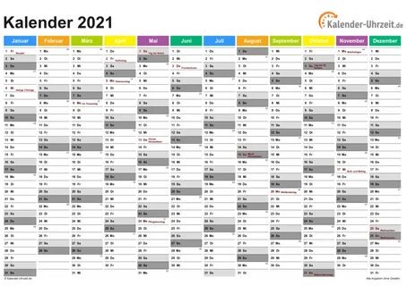 Kalender 2021 Ausdrucken Gratis.