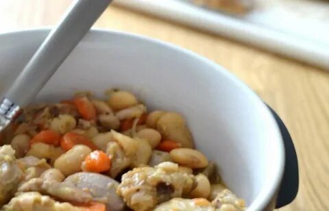 Белая фасоль с овощами