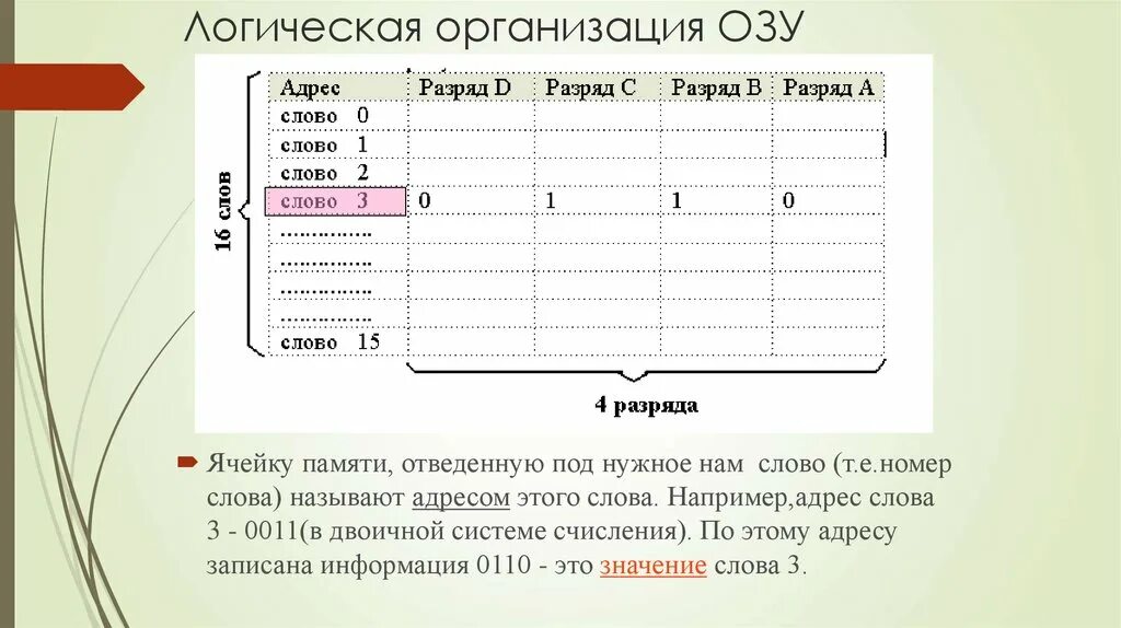 Номер ячейки оперативной памяти. Логическая организация оперативной памяти. Логическая организация памяти. Логика и организация программы. Логическая компания.