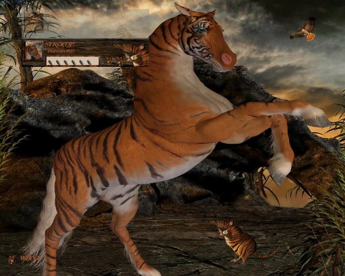 Тигр и лошадь. Рисунки фантастических животных. Тайгер лошадь. Tiger horse. Тигровая масть лошади.