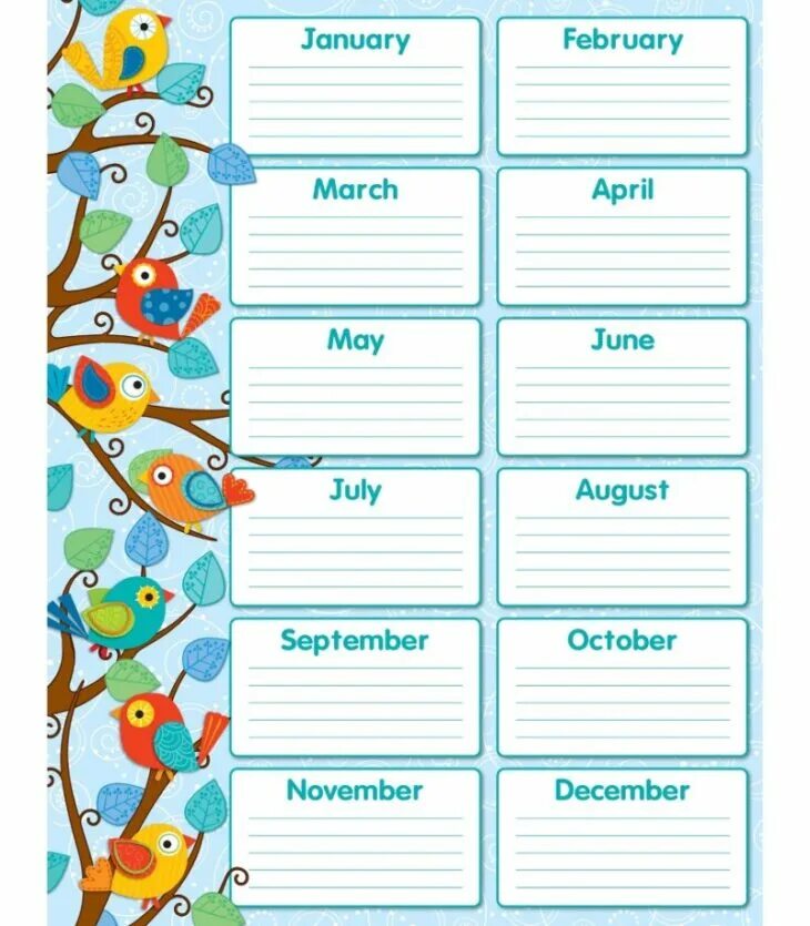 Картинки дни рождения класса. Календарь дней рождений. Календарь дней рождений сотрудников. Список дней рождений для класса. Список дней рождений шаблон.