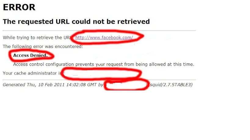 Error the requested URL could not be retrieved. Key found перевод