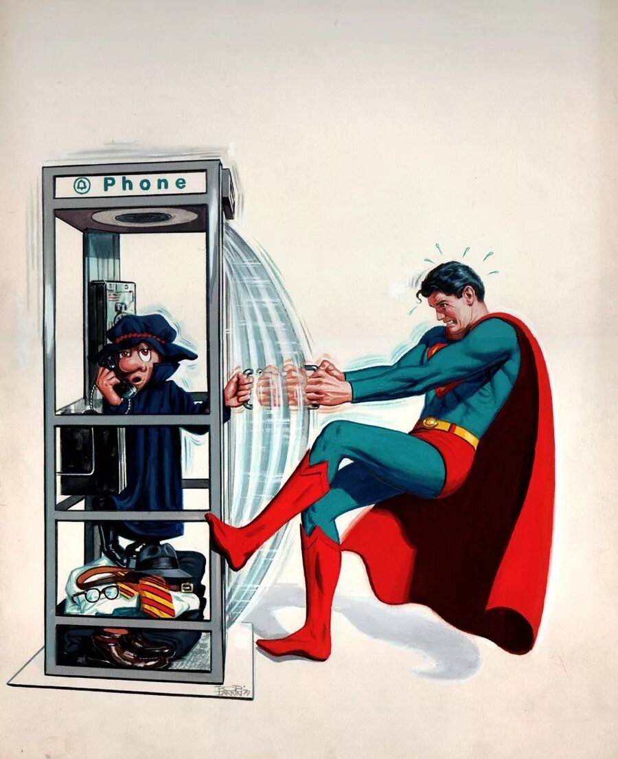 Супермен ретро. Супермен в телефонной будке. Superman DC Comics 1980-е. Поп арт комиксы Супермен.
