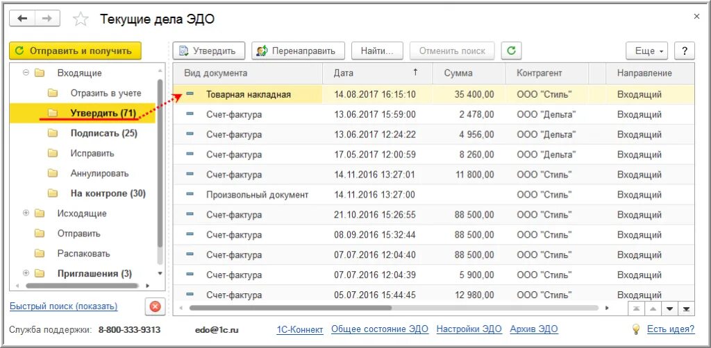 Эдо статус 1. 1с электронный документооборот. Текущие дела Эдо. 1с текущие дела Эдо. Текущие дела Эдо в 1с 8.3.