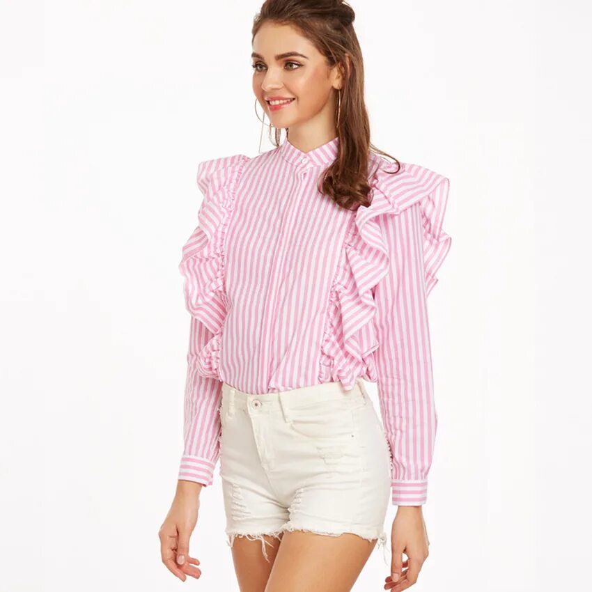 Блузка розовая в полоску. Розовая блузка. Белая блузка в розовую полоску. Розовая блузка женская. Розовая рубашка в полоску