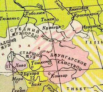 Джунгария на карте