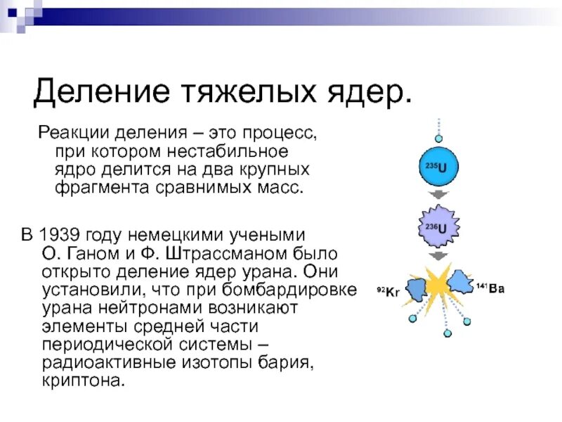 Деление ядер урана было открыто. Деление тяжелых атомных ядер физика. Деление тяжелых атомных ядер цепная реакция. Деление тяжелых атомов ядер. Механизм реакции деления тяжёлых ядер.