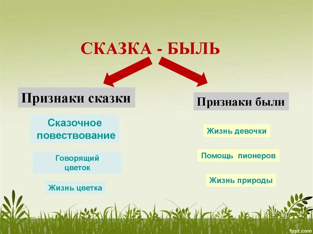 Признаки сказки. Сказка быль. Сказка признаки сказки. Признаки сказки и били. Неизвестный цветок сравнение