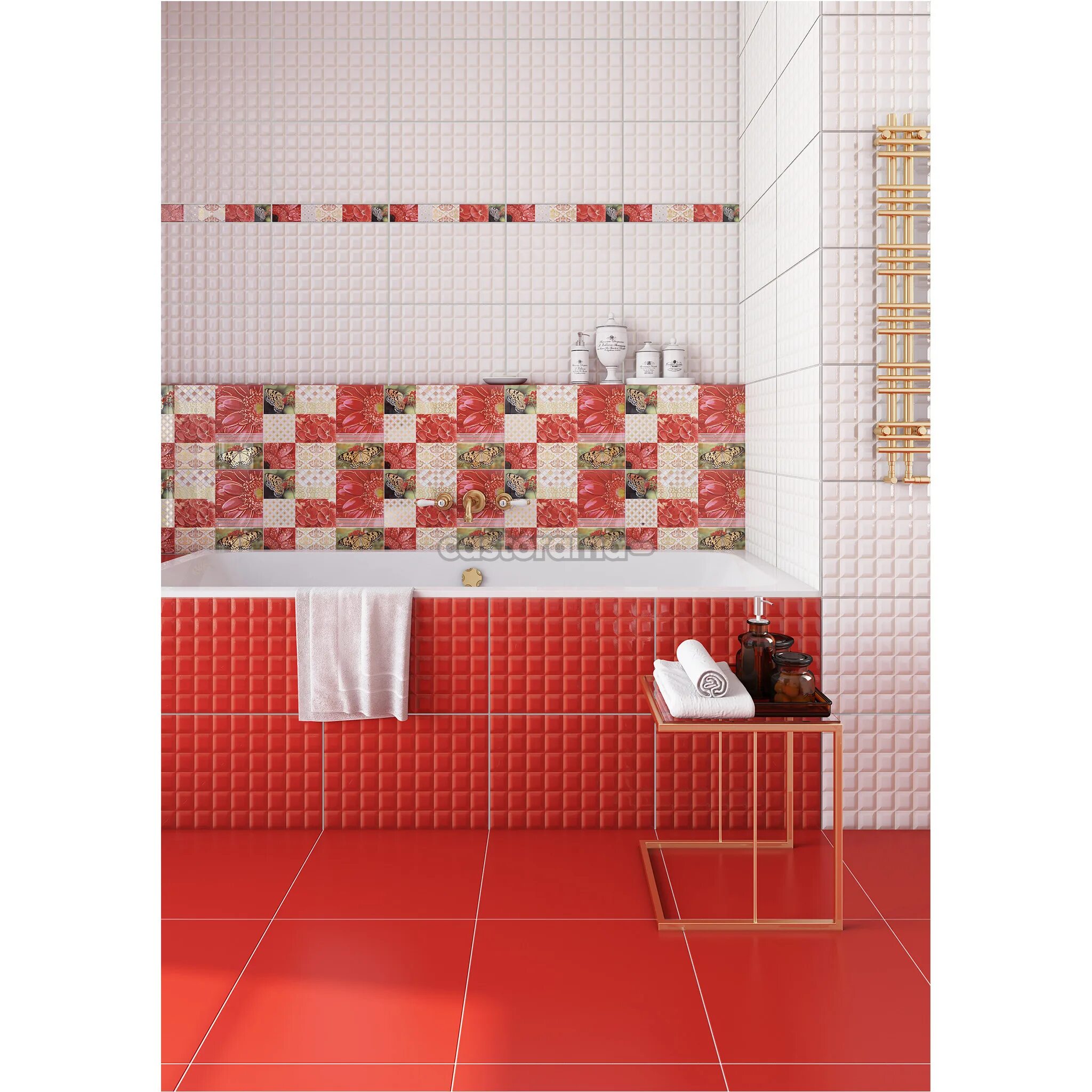 Какая плитка дешевая. Настенная плитка la favola гардения, 40 х 28 см, красная. настенная плитка la favola гардения, 40 х 28 см. плитка la favola гардения. аксима коллекция гардения.