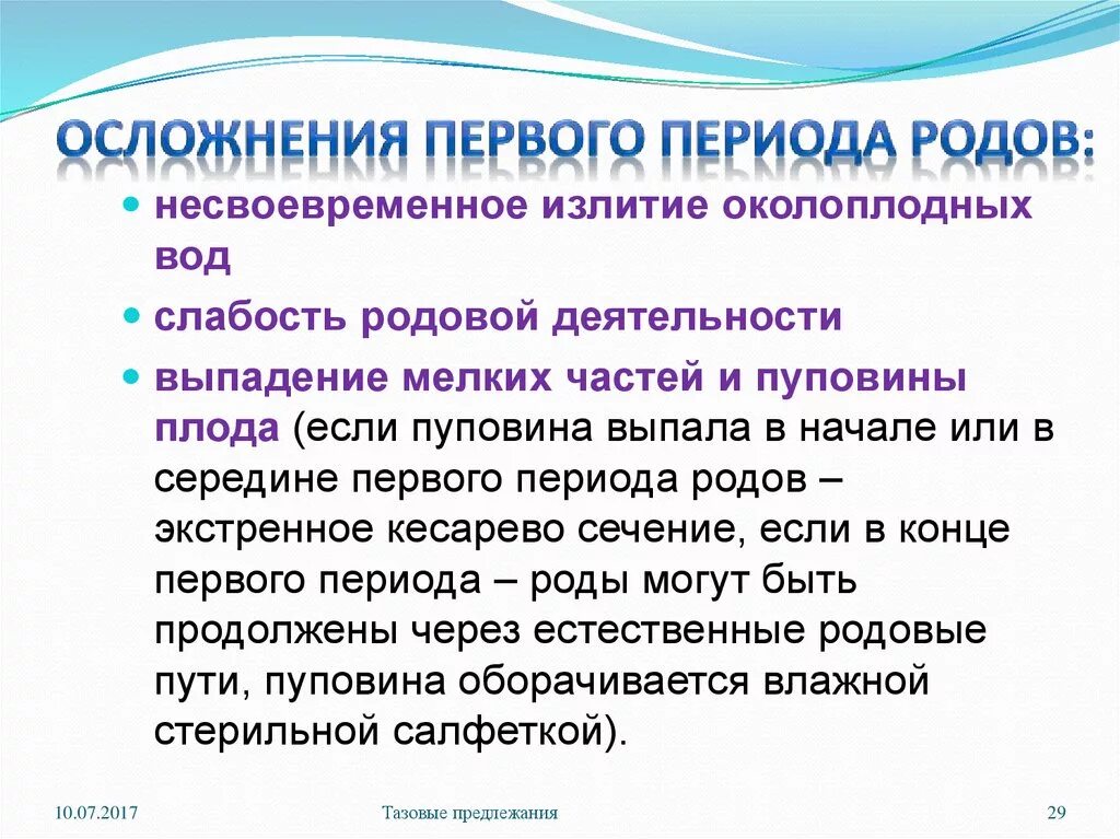 Осложнения родовой деятельности. Осложнения 1 периода родов. Осложнения родов по периодам. Осложнения второго периода родов. Осложнения III периода родов.