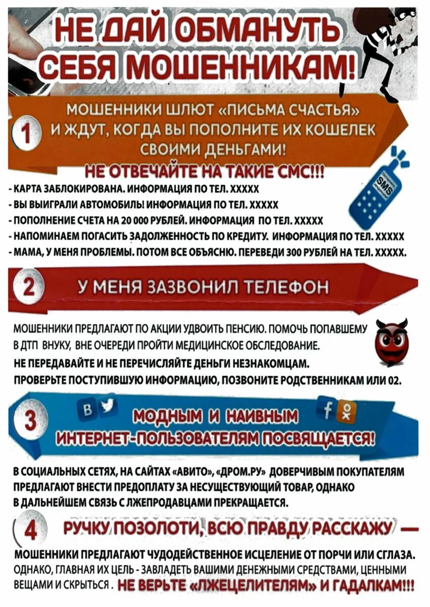 Передать номер мошенников