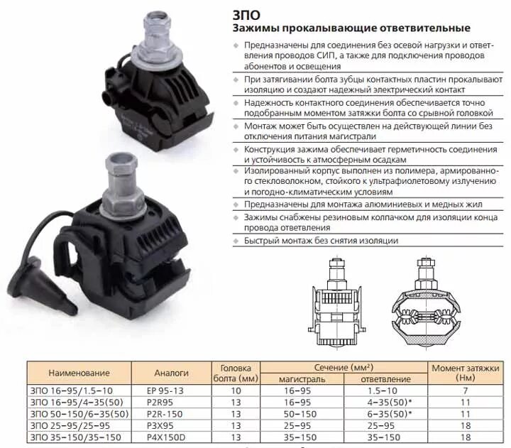 Прокалывающие зажимы зпо. Прокалывающий зажим для СИП 2х16 для монтажа без отключения напряжения. Зажим соединительный СИП 25/16. Зажим прокалывающий для СИП ИЭК 180мм. Прокол прокол для СИП 16.