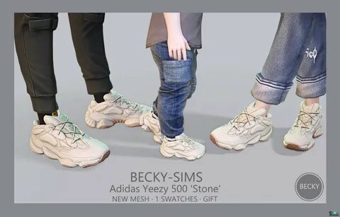 Кроссовки для взрослых и тоддлеров "Adidas Yeezy 500 'Stone'" для Сим для Симс 4
