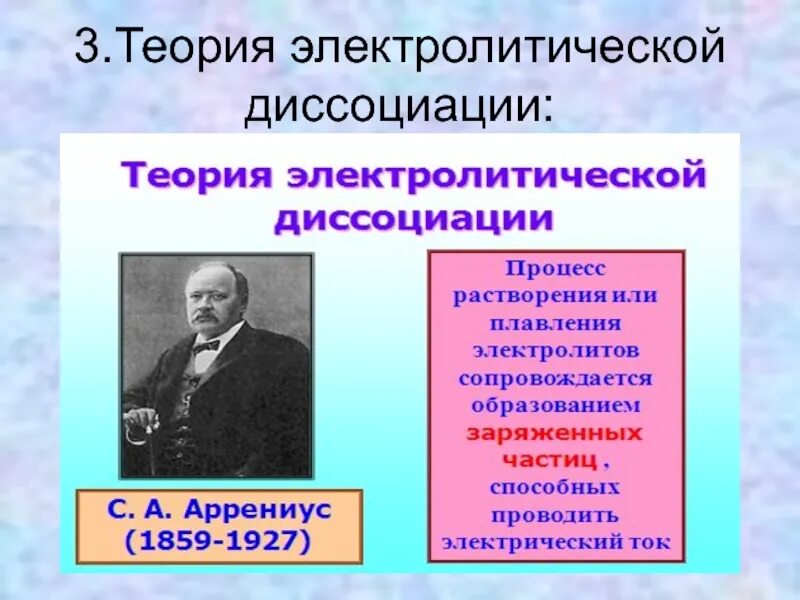 Положения теории диссоциации. Теория электролитической диссоциации 8 класс химия. 1. Теория электролитической диссоциации.. 11 Класс химия теория электролитической диссоциации. Теория электролитической диссоциации презентация.