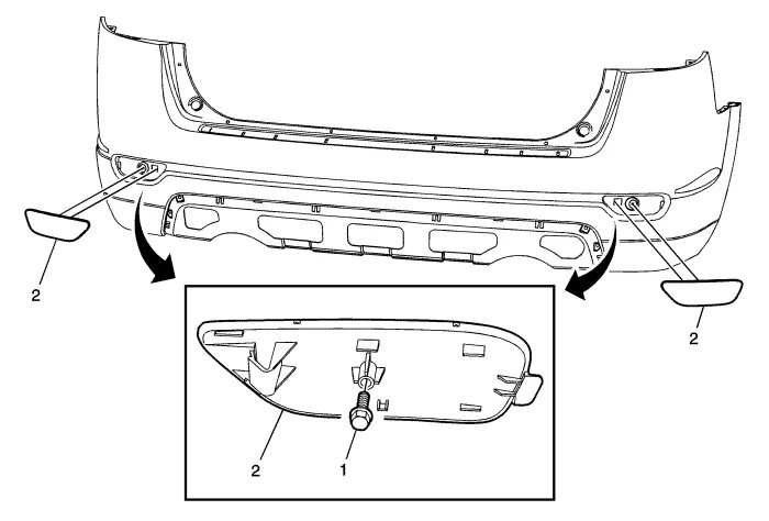 Removal and installation of a back bumper (Chevrolet Aveo T300 2012-2018: Body: 