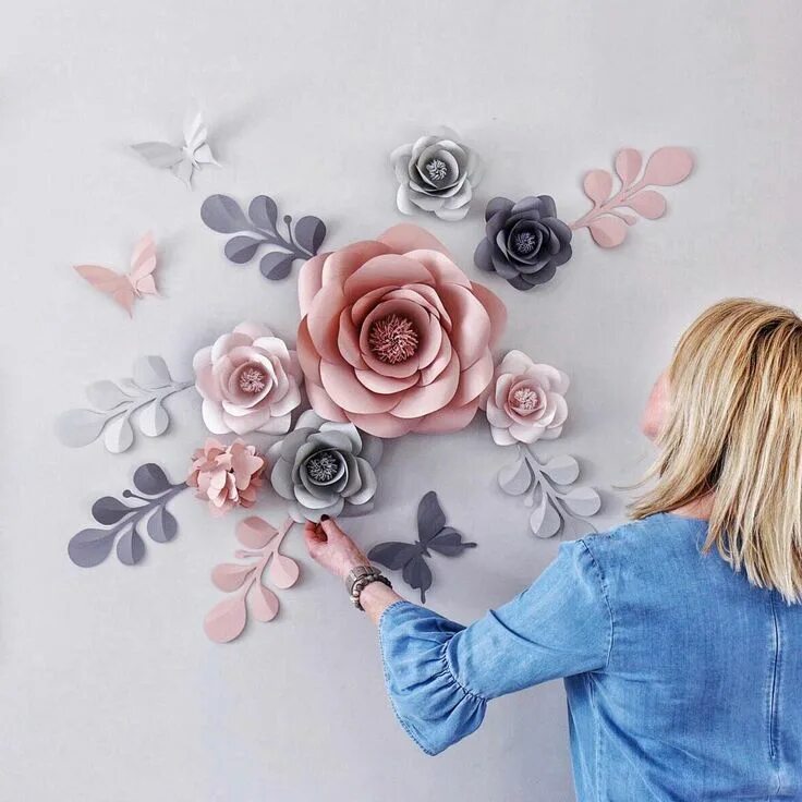 Nursery Paper Flower Nursery Wall Decor Paper Flowers Wall Decor Paper Flower De