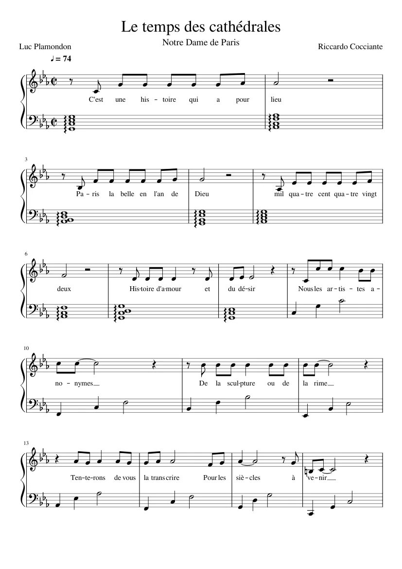Le temps des cathédrales ноты. Notre dame de paris le temps des cathedrales ноты. Le temps des cathedrales ноты. Il est venu le temps des cathedrales ноты. Ле темпс де катедрале ноты.
