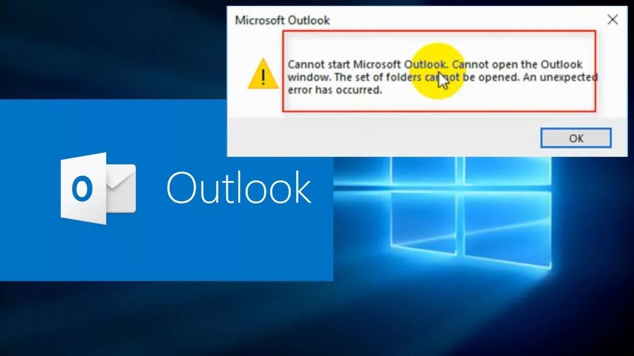 Outlook XP. Ошибка couldn't start. Outlook не запускается. Не удается открыть окно Outlook.