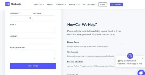 Contacts page