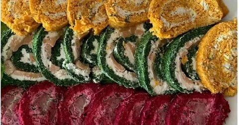 Рулет с сельдью и творожным сыром