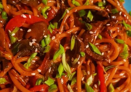 Говядина по корейски с овощами