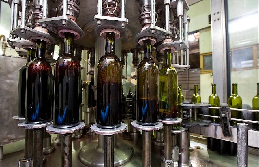 Производство виноградных вин. Курганский винодельческий завод. Розлив вина в бутылки. Линия розлива вина в бутылки. Розлив вина завод.