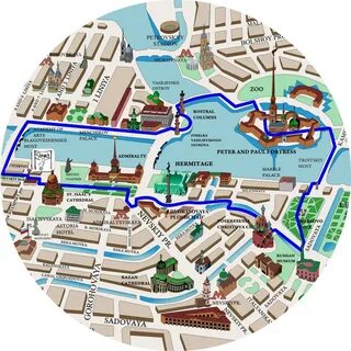 Маршрут прогулки по санкт петербургу