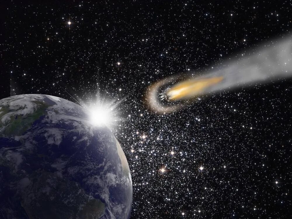 Какая комета приближается к земле. Панспермия метеорит. Планеты кометы. Небесные тела в космосе. Метеориты в космосе.