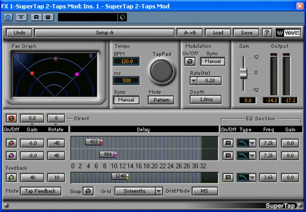 Бесплатный плагин для вокала. Эквализация вокала. super tap waves. эквализация реверберации вокала. waves h delay.