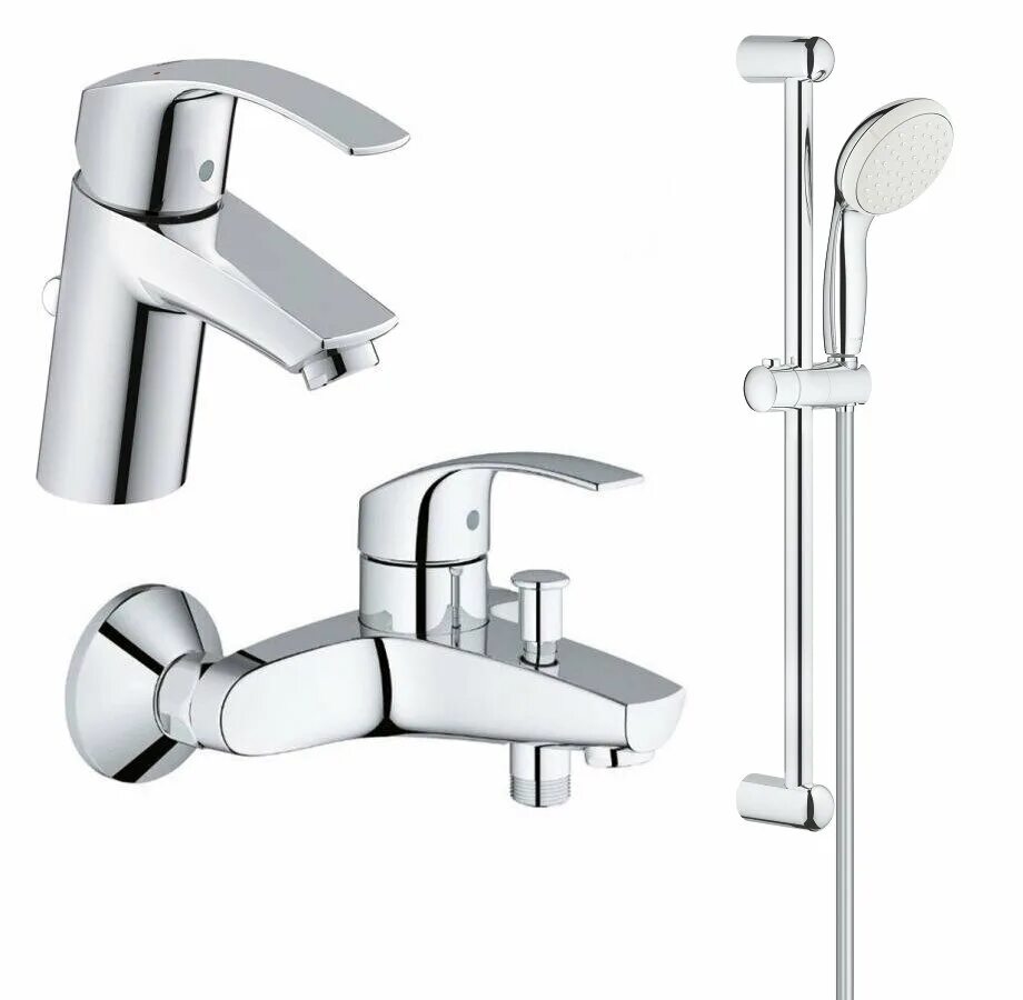 Смеситель для ванны grohe eurosmart. Grohe Eurosmart 124446. Grohe Eurosmart 33300002. 33300002 Grohe. Смеситель для ванны Grohe New Eurosmart 33300002.