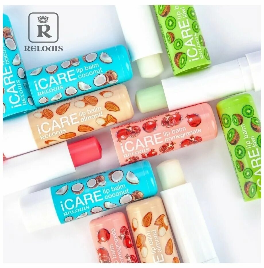 Бальзам для губ ICARE Relouis. Бальзам для губ Relouis "ICARE Lip Balm Almond" 4.4 г. Бальзам для губ Relouis "ICARE Lip Balm" Кокос 4.4 г. Бальзам для губ ICARE Lip Balm. Ухаживающие бальзамы для губ