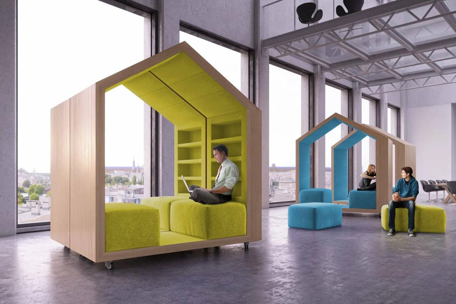 Модульные интерьеры. Современная дизайнерская мебель. Креативная мебель для школы. Необычная мебель для офиса. Мобильная мебель.